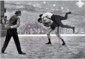 A dramatic incident from the 1899 World Championships tournament which was held in the Casino de Paris